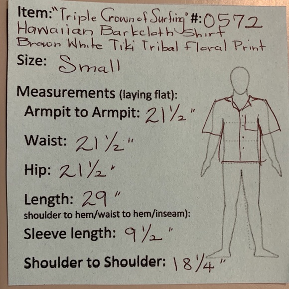 🌴 Hawaiian Barkcloth Shirt Tapa Tiki Floral 🌴 - Picture 4 of 12